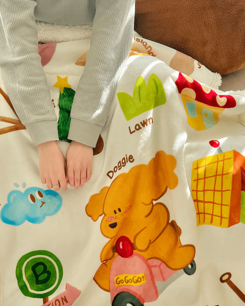 【🏕️郊遊小狗】羊羔絨毛毯