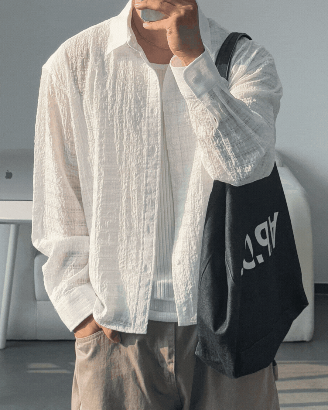 羅根皺褶格紋襯衫 羅根皺褶格紋襯衫/ 4色