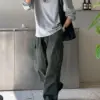 艾斯寬鬆口袋工裝褲/ 4色