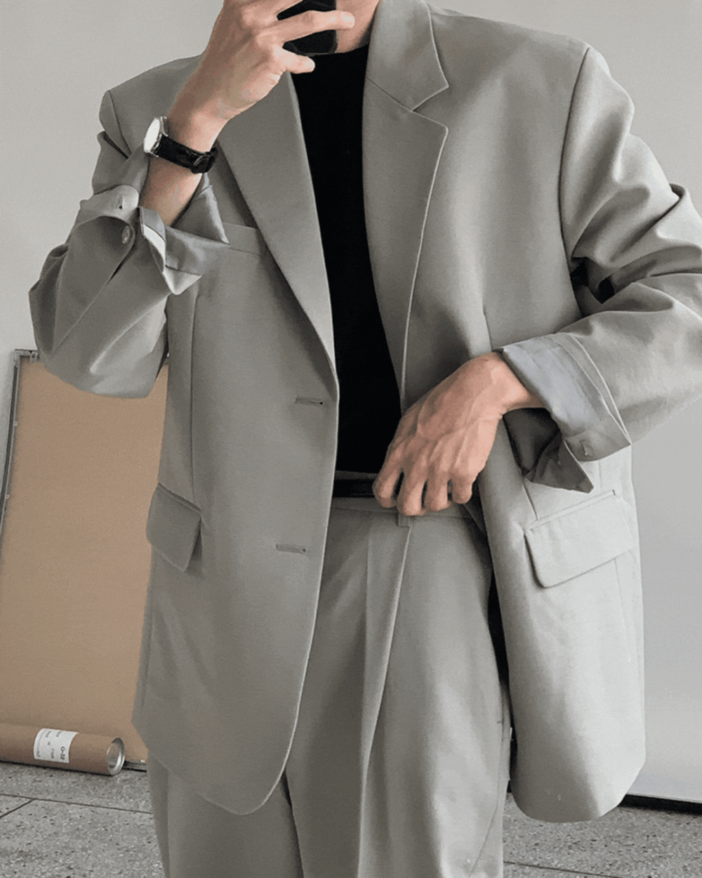 依托極簡流線西裝外套 / 4色