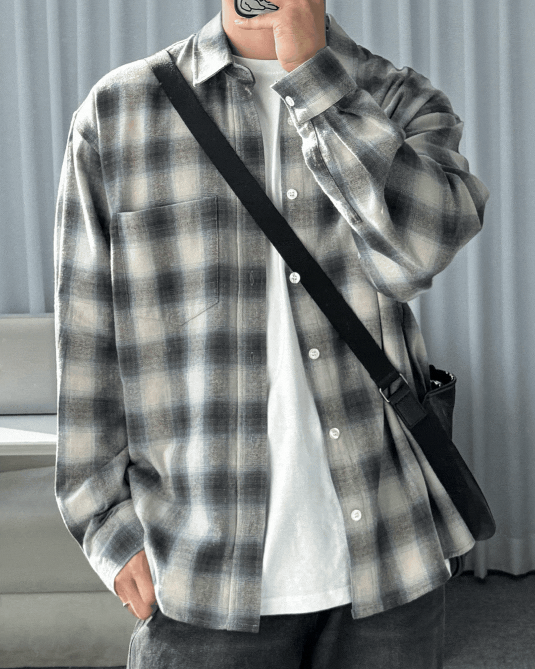 利坎漸層格紋襯衫/ 2色