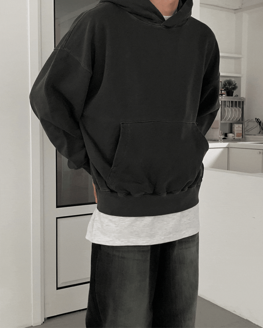 利奇顏料染連帽上衣 利奇顏料染連帽上衣/ 4色