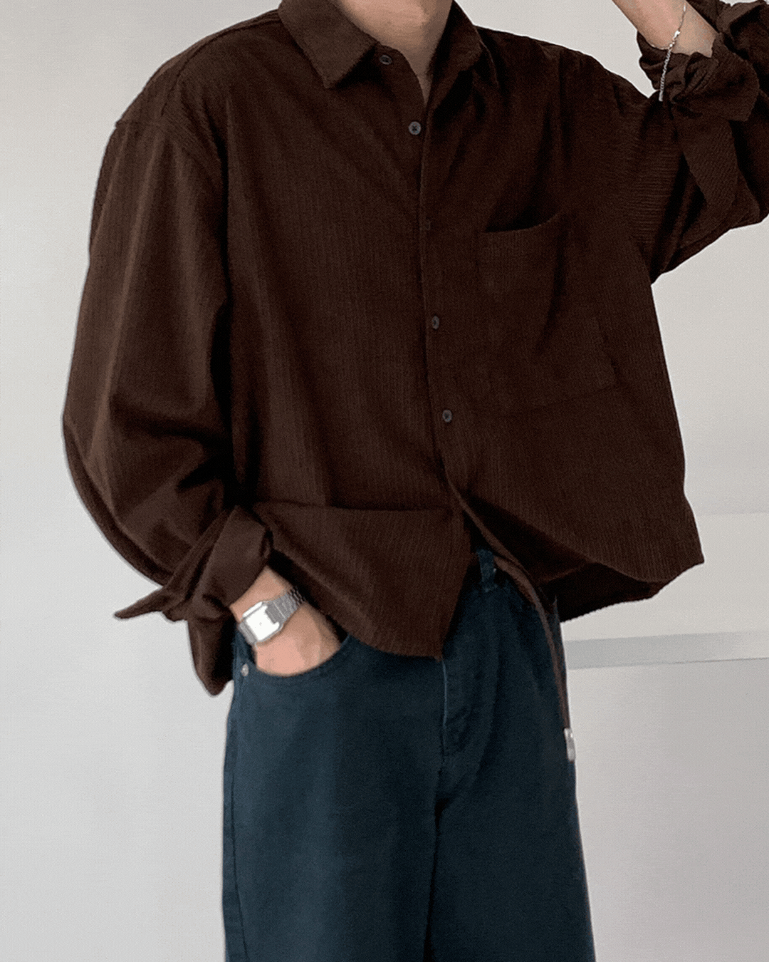 匹坎寬鬆燈芯絨襯衫/ 3色