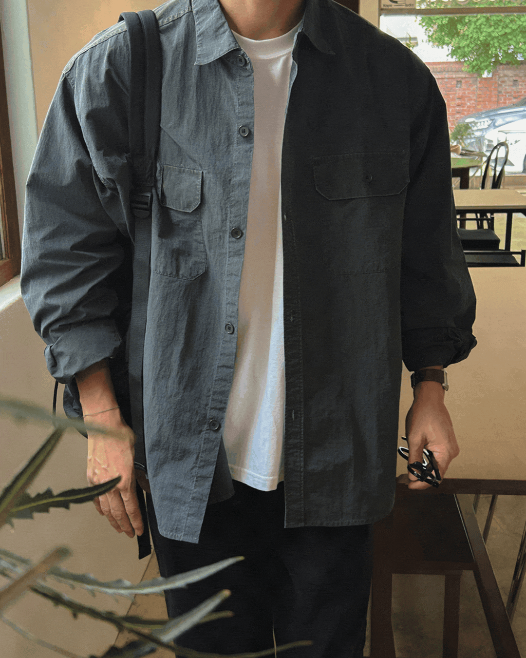 埃坦顏料工作襯衫/ 4色