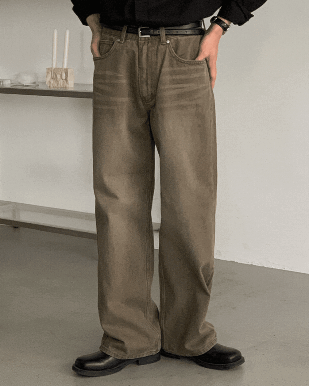 希諾復古刷色牛仔褲 希諾復古刷色牛仔褲/ 1色