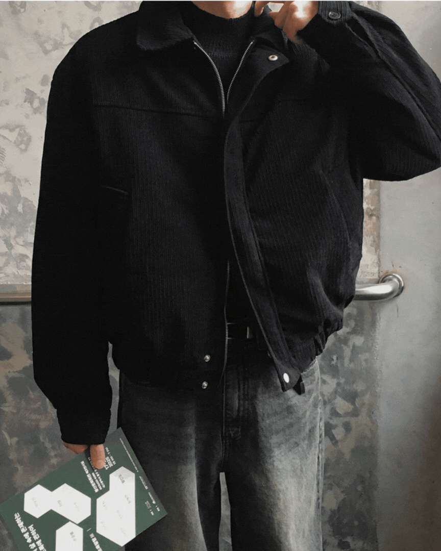 CT02-弗爾燈芯絨拉鍊外套 / 2色