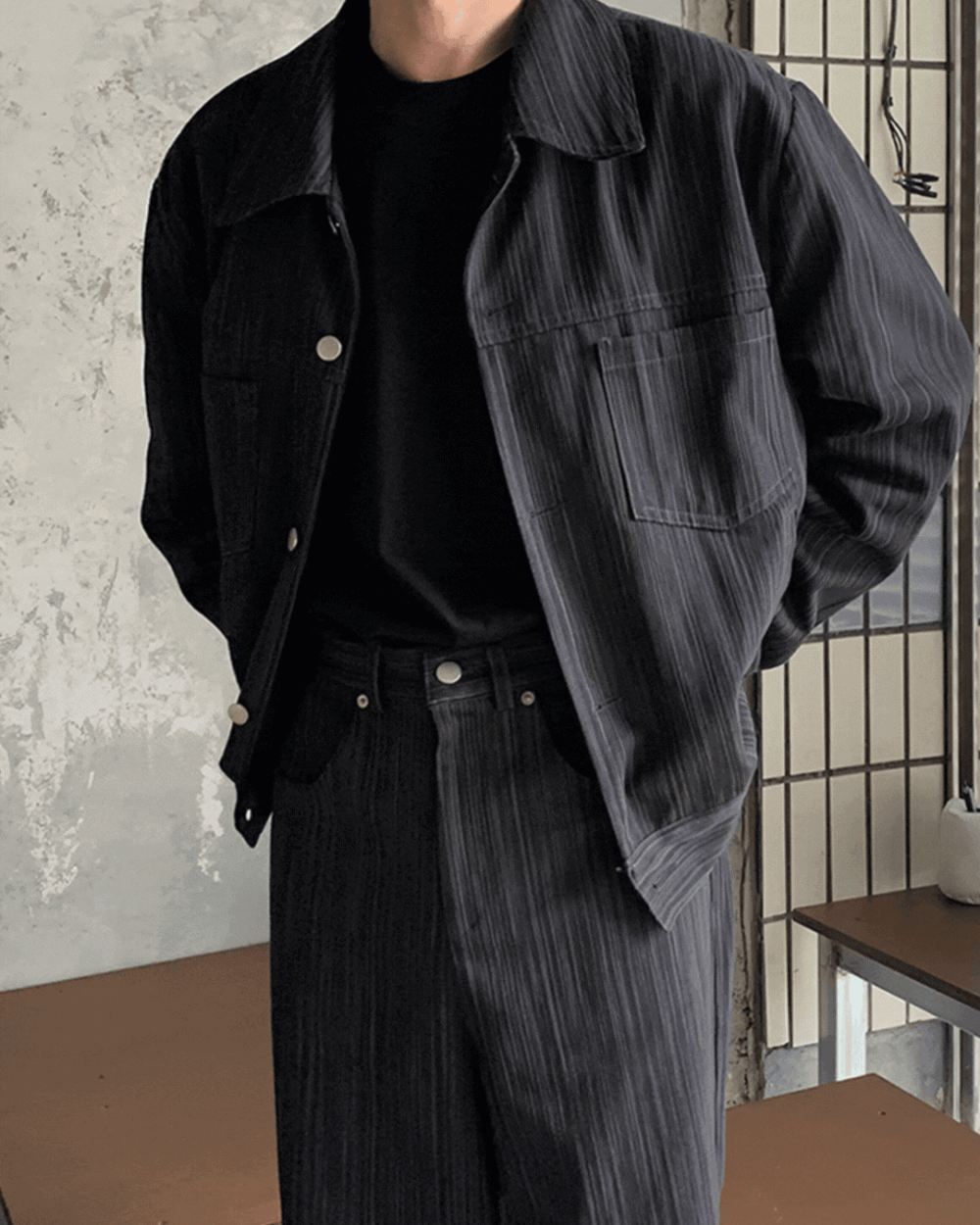 德汗直條紋丹寧外套 德汗直條紋丹寧外套 / 2色