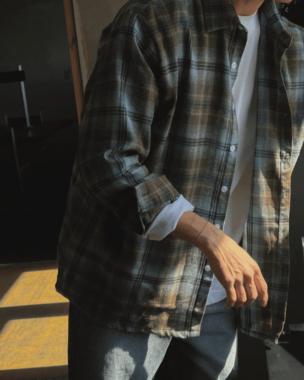 斯肯櫻花格紋襯衫 斯肯櫻花格紋襯衫/ 6色