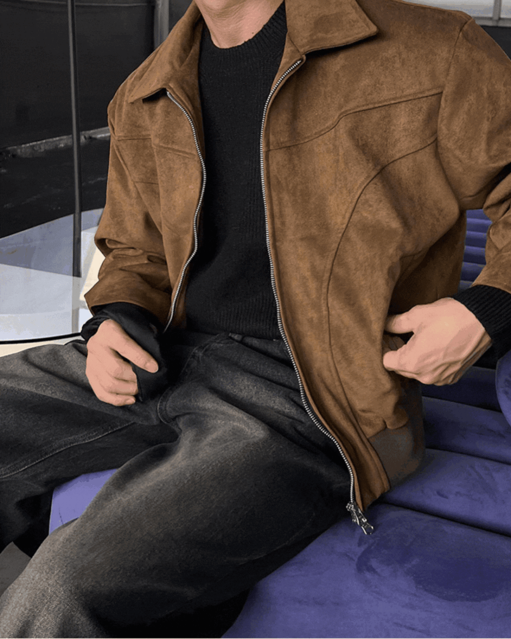 梅爾絨毛麂皮外套 / 3色