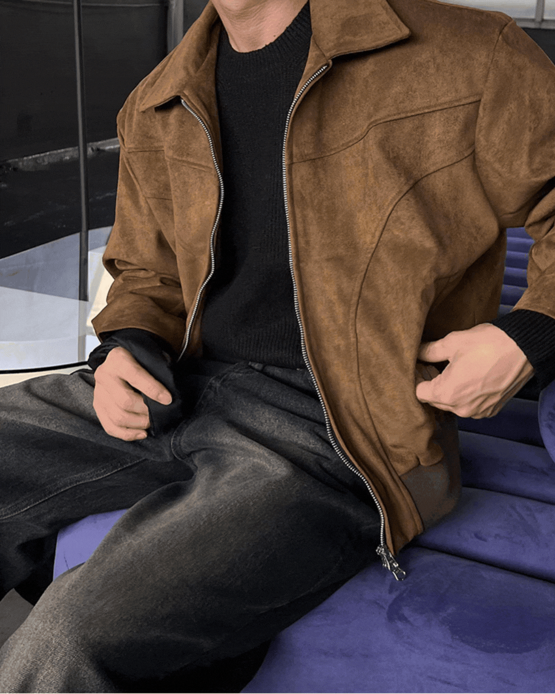 梅爾絨毛麂皮外套 / 3色