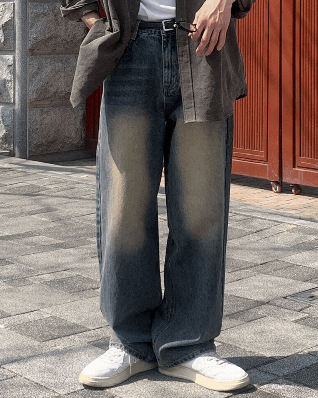 泰勒水洗做舊牛仔褲 泰勒水洗做舊牛仔褲/ 1色