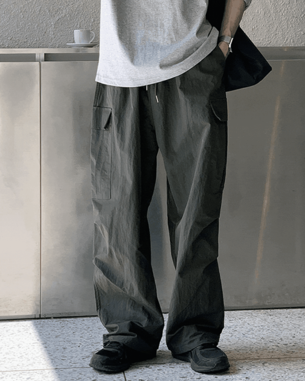 艾斯寬鬆口袋工裝褲 艾斯寬鬆口袋工裝褲/ 4色