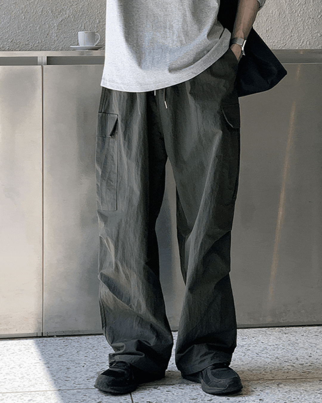 艾斯寬鬆口袋工裝褲/ 4色