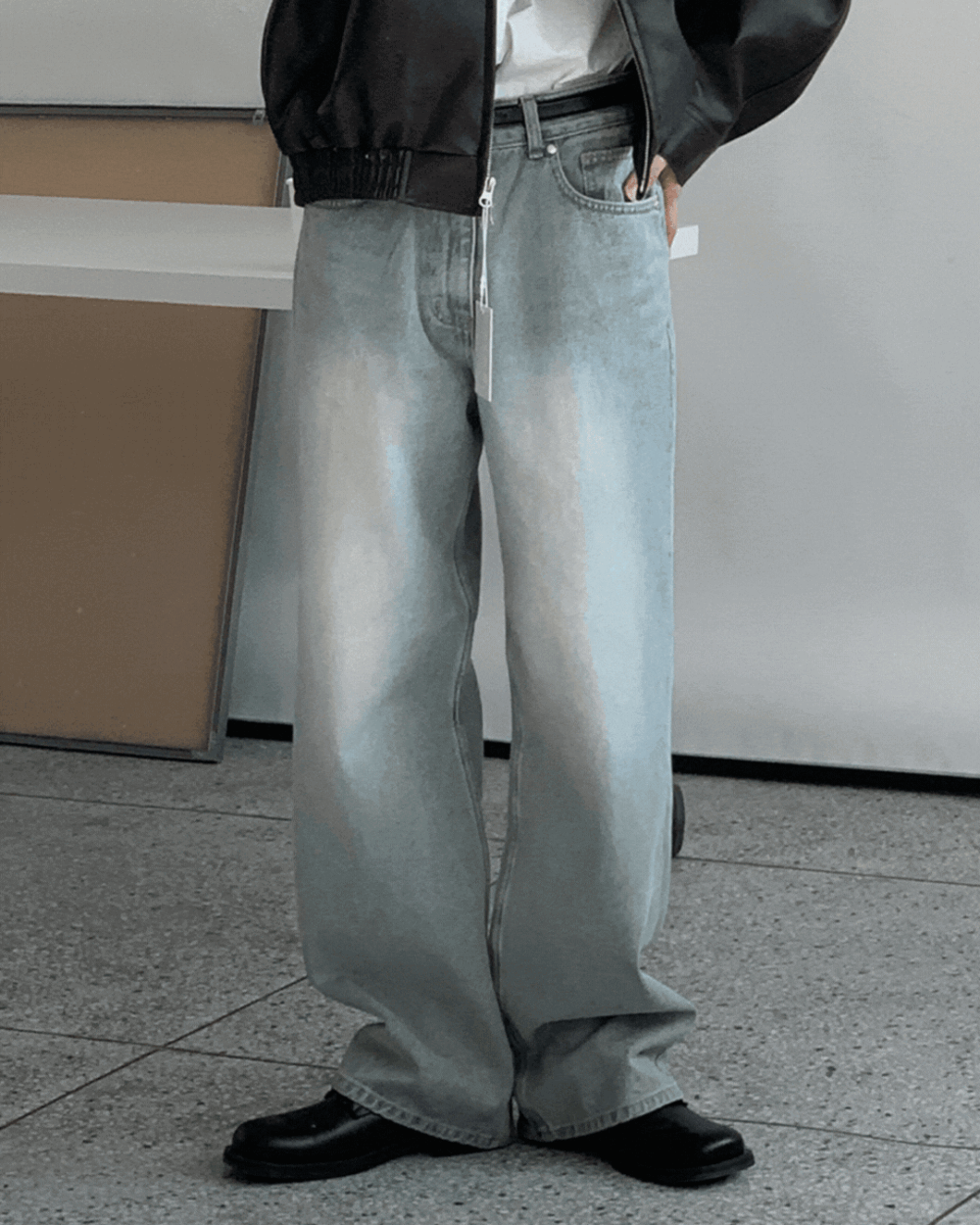 艾爾寬鬆海水藍牛仔褲 艾爾寬鬆海水藍牛仔褲/ 2色