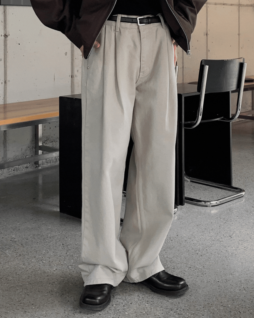 萊恩雙摺寬鬆休閒褲 萊恩雙摺寬鬆休閒褲/ 4色