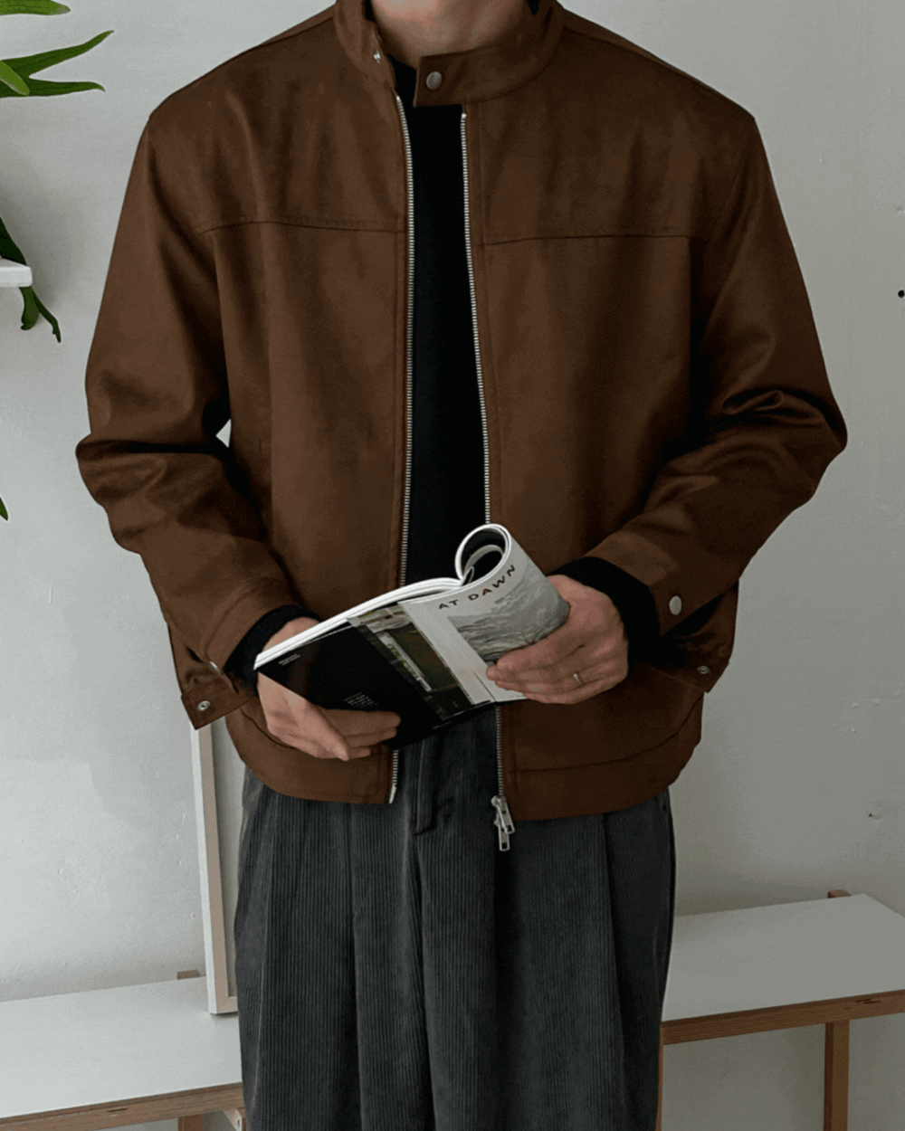 西諾立領麂皮外套 西諾立領麂皮外套 / 2色