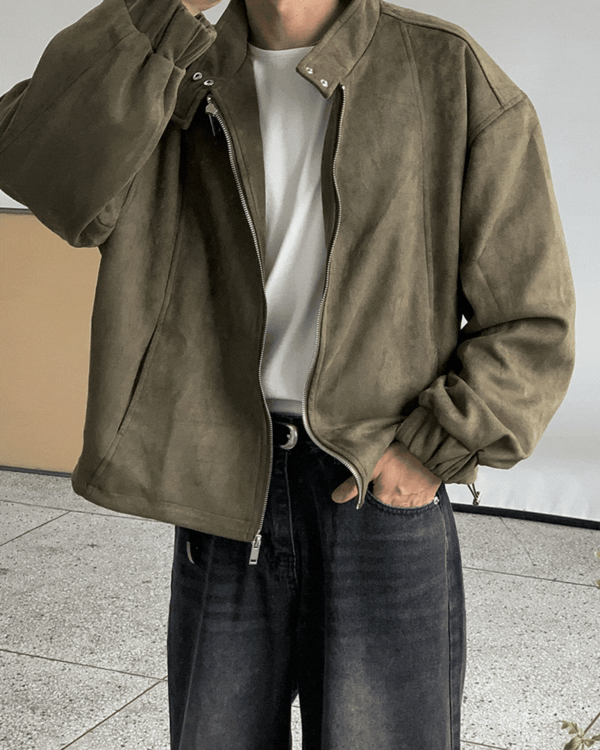 諾亞短領麂皮外套 / 4色