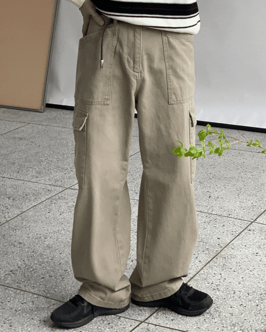 費爾寬鬆口袋工裝褲/ 3色