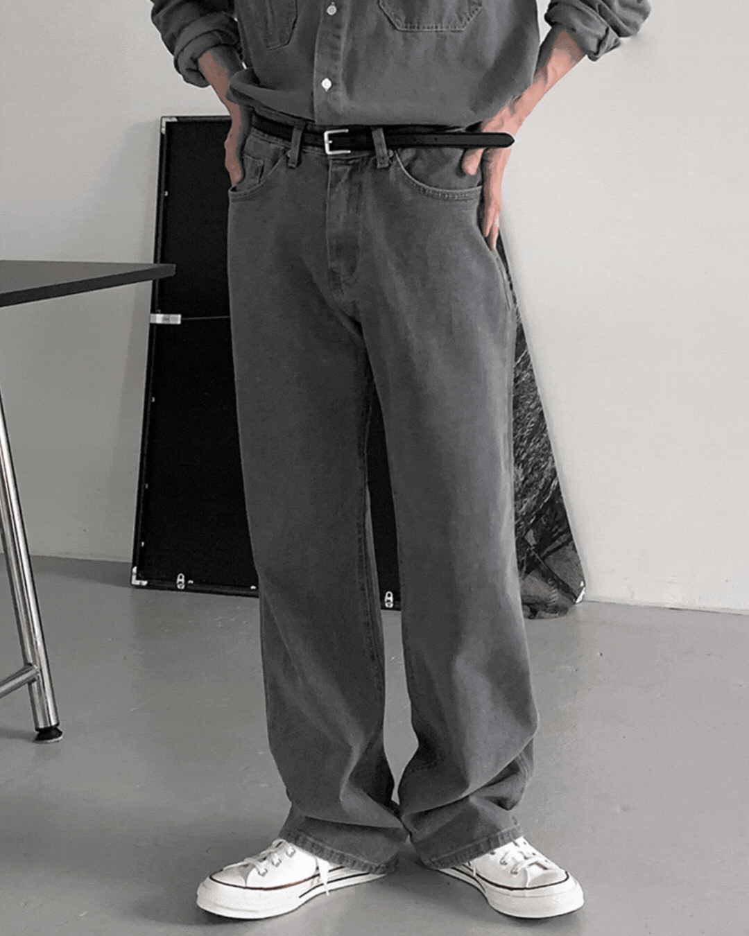 費特極簡流線牛仔褲 費特極簡流線牛仔褲/ 4色