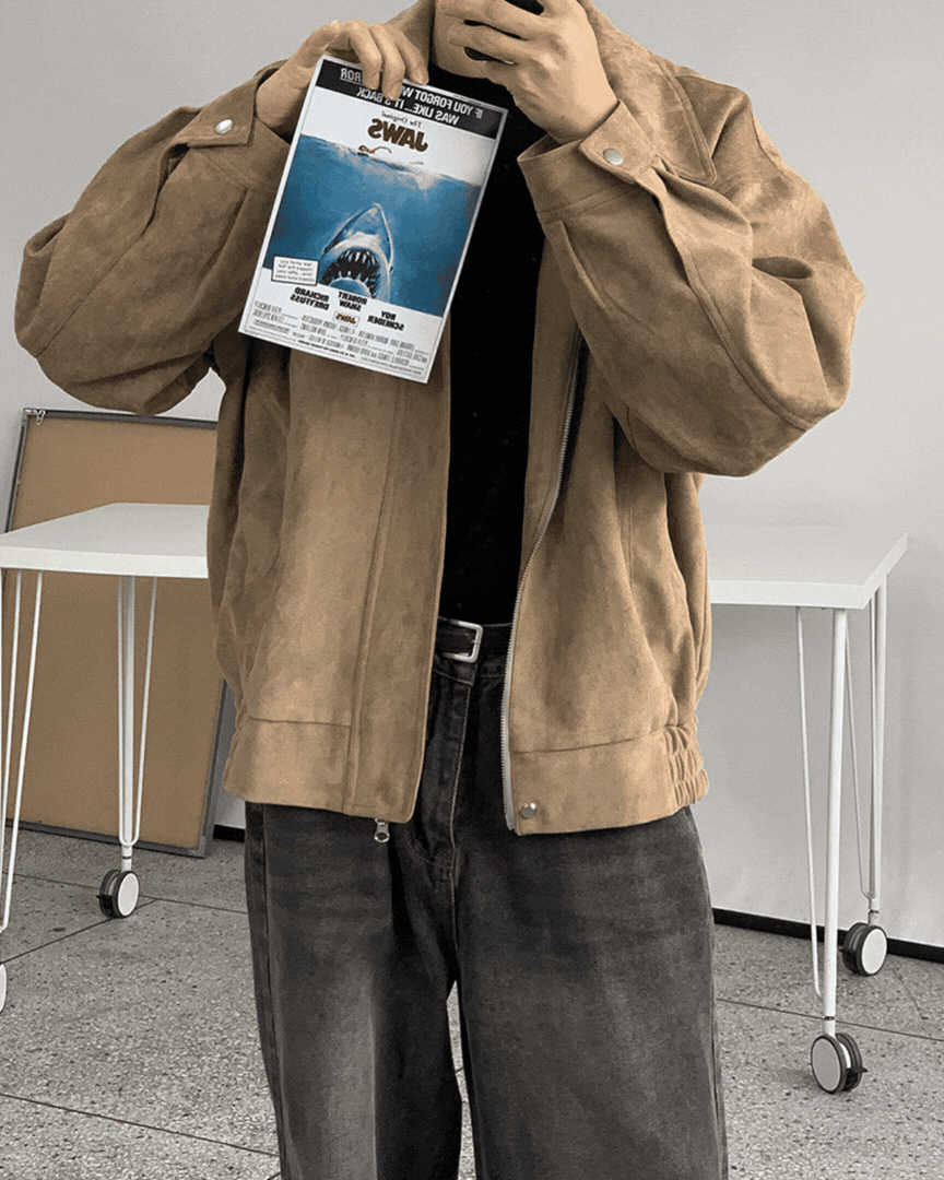 雷德翻領麂皮外套 / 3色