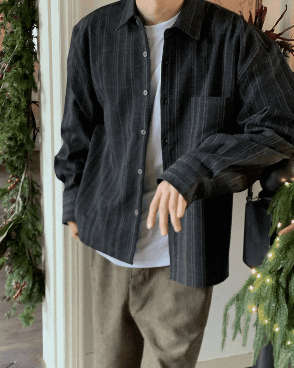 雷諾直條紋口袋襯衫 雷諾直條紋口袋襯衫/ 2色