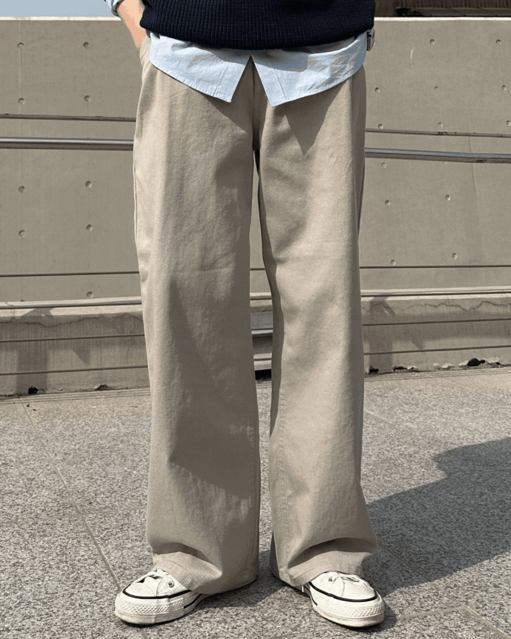 麥肯側邊單摺休閒褲/ 3色