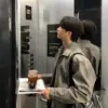 威尼石紋極簡皮革外套/ 2色