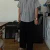 托克亞麻短袖條紋襯衫/ 3色