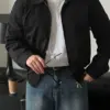 傑德皮革拼接休閒外套/ 1色