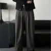 梅坎雙摺條紋西裝褲/ 3色