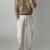 沃坦單摺彎刀休閒褲/ 4色