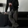 梅坎雙摺條紋西裝褲/ 3色