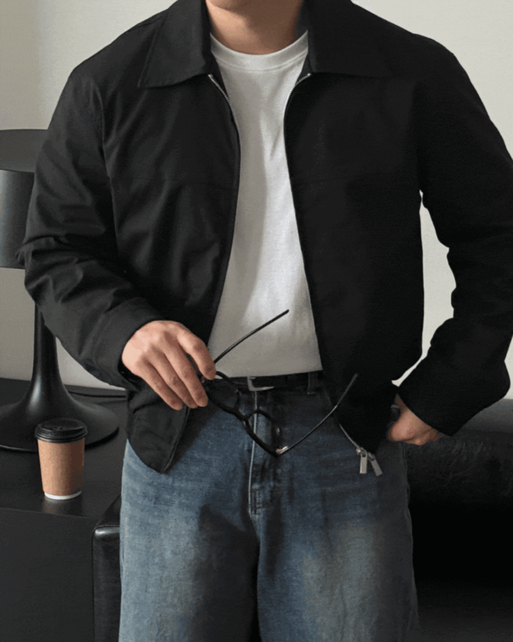 傑德皮革拼接休閒外套 傑德皮革拼接休閒外套/ 1色