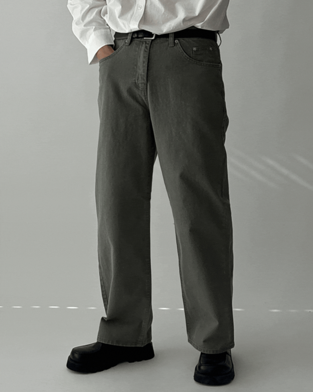 奈奇水洗直筒休閒褲/ 5色