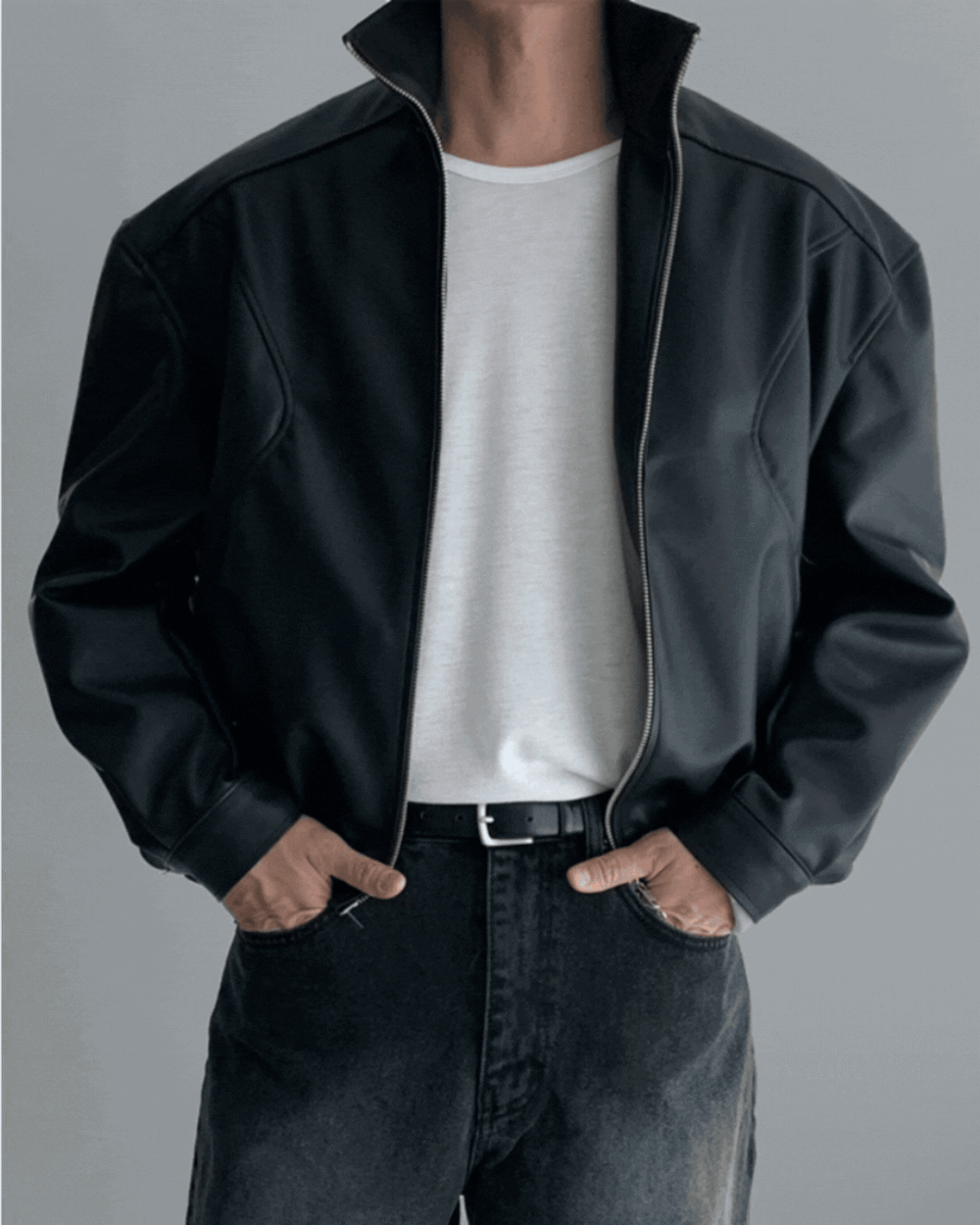 歐帕現代風皮革外套 歐帕現代風皮革外套/ 2色