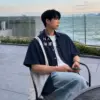 17 凱頓極簡混紡短袖襯衫/ 12色