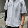 18 凱蒙亨利領落肩短袖T恤/ 3色