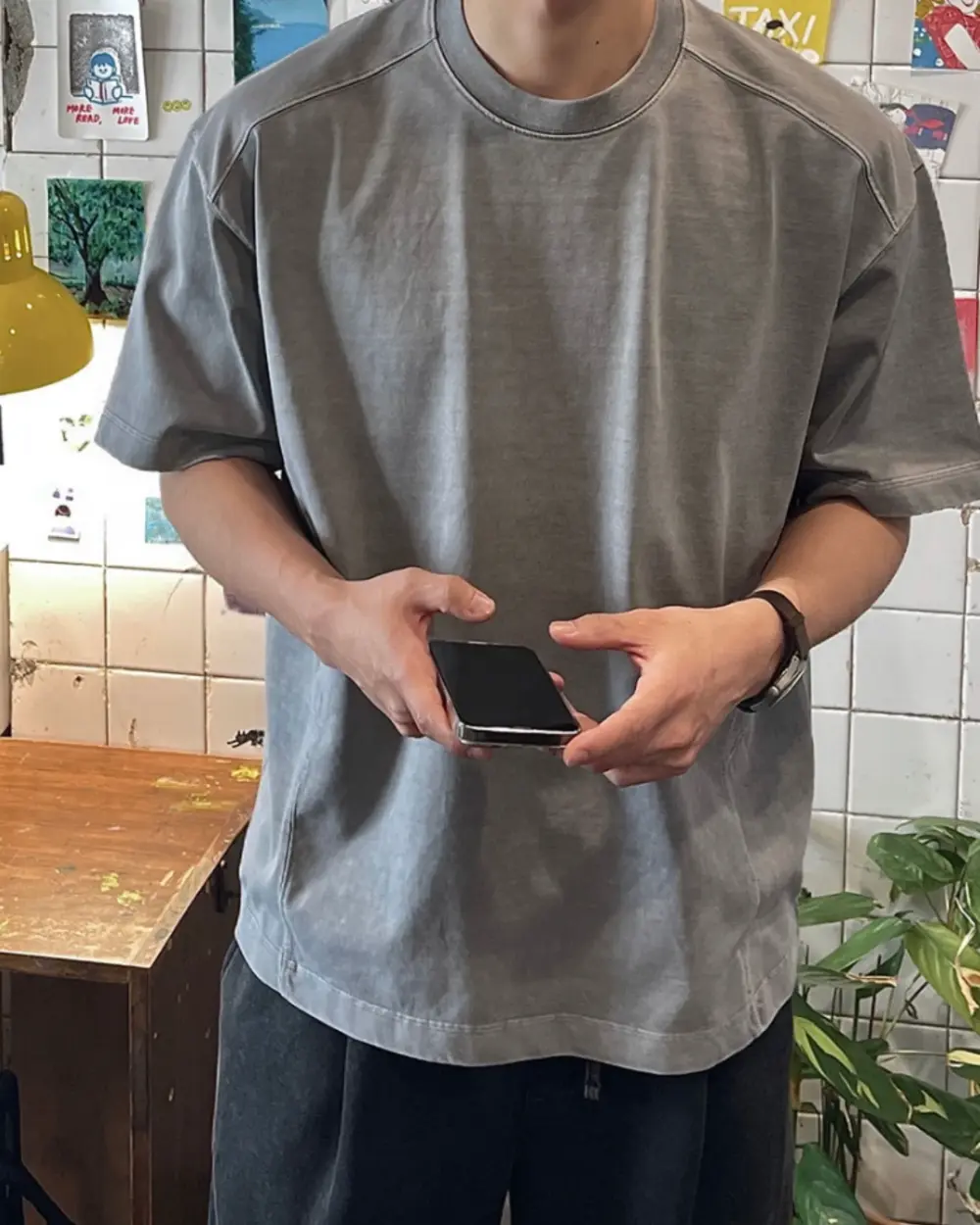 瓦森重磅寬肩短袖T恤/ 5色