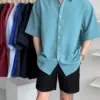 35 凱頓極簡混紡短袖襯衫/ 12色