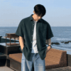 凱頓混紡夏日短袖襯衫 凱頓極簡混紡短袖襯衫/ 12色