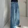 萊特刷紋水洗直筒牛仔褲/ 2色