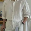 倫斯混棉麻寬鬆休閒襯衫/ 10色