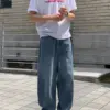 11 拉戈風琴紋理寬鬆牛仔褲/ 3色