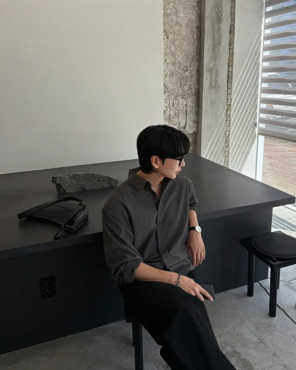 希爾泡泡紋理寬鬆襯衫/ 5色
