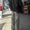 奈恩作舊幾何皮革外套/ 1色