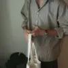 希爾條紋泡泡紗襯衫/ 4色