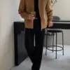 庫爾雙向拉鍊麂皮外套/ 3色