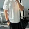 里昂鈕釦領短袖針織衫/ 6色