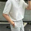 洛倫亨利領針織短袖上衣/ 11色