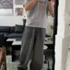 17 拉戈風琴紋理寬鬆牛仔褲/ 3色